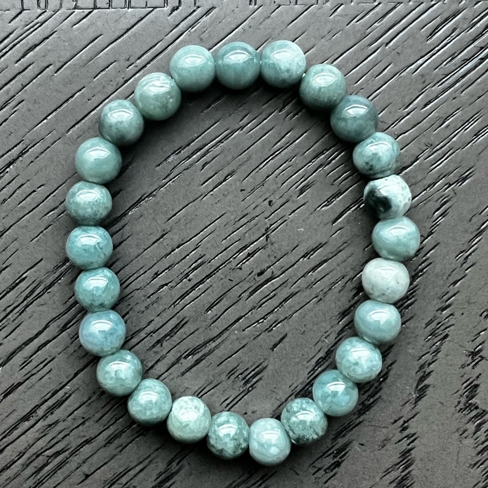 Blue water Jade bracelet 8mm